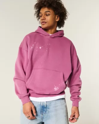 Baggy Cinch Paint Splatter Hoodie,Baggy Cinch Paint Splatter Hoodie