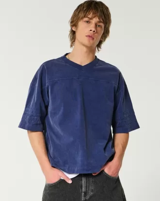 Baggy Heavyweight Crop Football T-Shirt,Baggy Heavyweight Crop Football T-Shirt