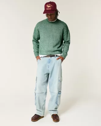 Boxy Airspun Knit Crew Sweater,Boxy Airspun Knit Crew Sweater