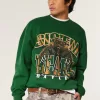 Boxy Baylor University Bears Graphic Crew Sweatshirt,Boxy Baylor University Bears Graphic Crew Sweatshirt