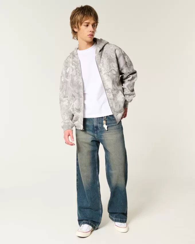 Boxy Camo Zip-Up Hoodie,Boxy Camo Zip-Up Hoodie Boxy Camo Zip-Up Hoodie,Boxy Camo Zip-Up Hoodie