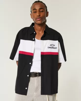 Boxy Chevrolet Graphic Workwear Shirt,Boxy Chevrolet Graphic Workwear Shirt