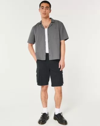 Boxy Cropped Short-Sleeve Poplin Shirt,Boxy Cropped Short-Sleeve Poplin Shirt Boxy Cropped Short-Sleeve Poplin Shirt,Boxy Cropped Short-Sleeve Poplin Shirt