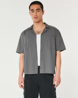Boxy Cropped Short-Sleeve Poplin Shirt,Boxy Cropped Short-Sleeve Poplin Shirt Boxy Cropped Short-Sleeve Poplin Shirt,Boxy Cropped Short-Sleeve Poplin Shirt