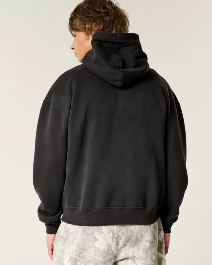 Boxy Georgia Bulldogs Graphic Hoodie,Boxy Georgia Bulldogs Graphic Hoodie