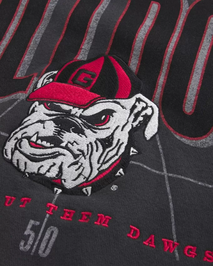 Boxy Georgia Bulldogs Graphic Hoodie,Boxy Georgia Bulldogs Graphic Hoodie