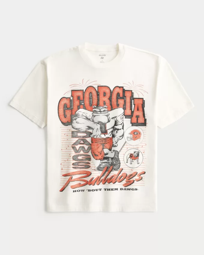 Boxy Georgia Bulldogs Graphic Tee,Boxy Georgia Bulldogs Graphic Tee