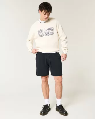 Boxy Golf Graphic Crew Sweater,Boxy Golf Graphic Crew Sweater
