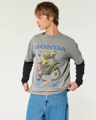 Boxy Heavyweight Honda Racing Graphic Tee,Boxy Heavyweight Honda Racing Graphic Tee Boxy Heavyweight Honda Racing Graphic Tee,Boxy Heavyweight Honda Racing Graphic Tee