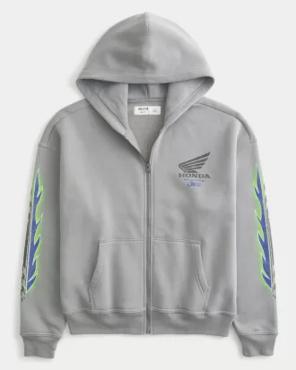 Boxy Honda Racing Graphic Zip-Up Hoodie,Boxy Honda Racing Graphic Zip-Up Hoodie Boxy Honda Racing Graphic Zip-Up Hoodie,Boxy Honda Racing Graphic Zip-Up Hoodie