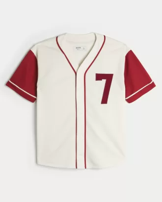 Boxy Number Graphic Baseball Jersey,Boxy Number Graphic Baseball Jersey