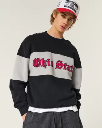 Boxy Ohio State Graphic Crew Sweatshirt,Boxy Ohio State Graphic Crew Sweatshirt Boxy Ohio State Graphic Crew Sweatshirt,Boxy Ohio State Graphic Crew Sweatshirt