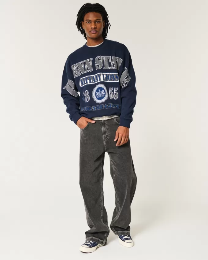 Boxy Penn State Nittany Lions Graphic Crew Sweatshirt,Boxy Penn State Nittany Lions Graphic Crew Sweatshirt Boxy Penn State Nittany Lions Graphic Crew Sweatshirt,Boxy Penn State Nittany Lions Graphic Crew Sweatshirt