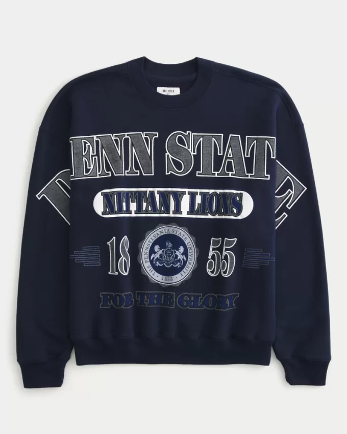 Boxy Penn State Nittany Lions Graphic Crew Sweatshirt,Boxy Penn State Nittany Lions Graphic Crew Sweatshirt Boxy Penn State Nittany Lions Graphic Crew Sweatshirt,Boxy Penn State Nittany Lions Graphic Crew Sweatshirt