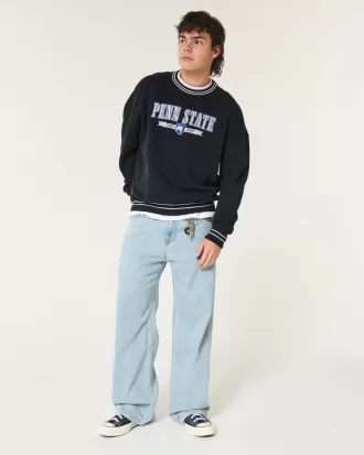 Boxy Penn State University Graphic Crew Sweatshirt,Boxy Penn State University Graphic Crew Sweatshirt Boxy Penn State University Graphic Crew Sweatshirt,Boxy Penn State University Graphic Crew Sweatshirt
