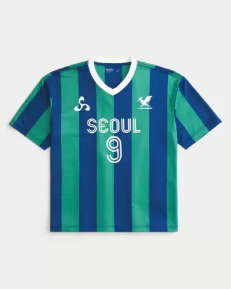 Boxy Seoul Graphic Soccer Jersey,Boxy Seoul Graphic Soccer Jersey