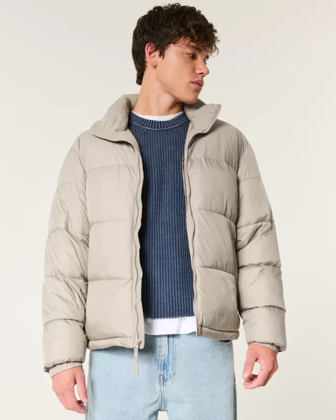 Boxy Zip-Up Puffer Jacket,Boxy Zip-Up Puffer Jacket Boxy Zip-Up Puffer Jacket,Boxy Zip-Up Puffer Jacket