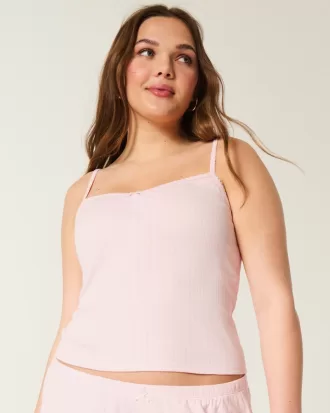 Cozy Pointelle Bow Tank,Cozy Pointelle Bow Tank