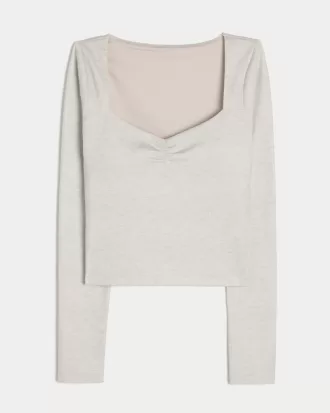 Gilly Hicks Active Recharge Ruched Sweetheart Top,Gilly Hicks Active Recharge Ruched Sweetheart Top