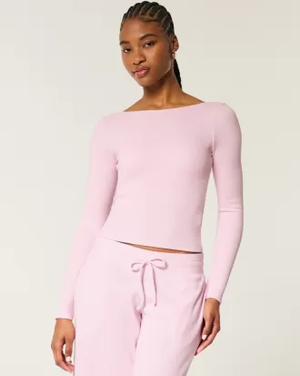 Gilly Hicks Cozy Waffle Boat-Neck Top,Gilly Hicks Cozy Waffle Boat-Neck Top Gilly Hicks Cozy Waffle Boat-Neck Top,Gilly Hicks Cozy Waffle Boat-Neck Top