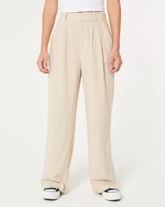 Hollister Livvy Ultra High-Rise Linen-Blend Wide-Leg Pants,Hollister Livvy Ultra High-Rise Linen-Blend Wide-Leg Pants Hollister Livvy Ultra High-Rise Linen-Blend Wide-Leg Pants,Hollister Livvy Ultra High-Rise Linen-Blend Wide-Leg Pants