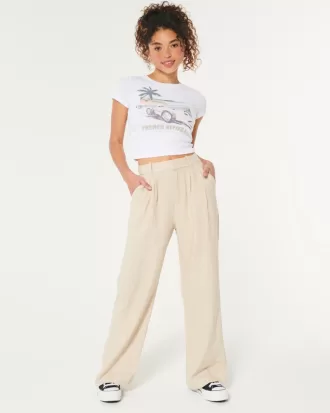 Hollister Livvy Ultra High-Rise Linen-Blend Wide-Leg Pants,Hollister Livvy Ultra High-Rise Linen-Blend Wide-Leg Pants Hollister Livvy Ultra High-Rise Linen-Blend Wide-Leg Pants,Hollister Livvy Ultra High-Rise Linen-Blend Wide-Leg Pants