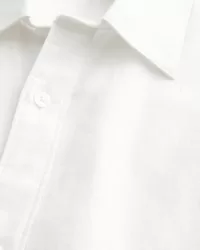 Linen-Blend Button-Through Shirt,Linen-Blend Button-Through Shirt