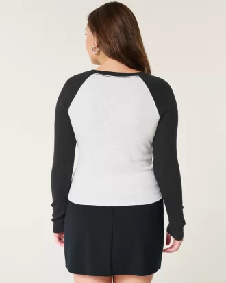 Long-Sleeve Chicago Graphic Notch-Neck Baby Tee,Long-Sleeve Chicago Graphic Notch-Neck Baby Tee Long-Sleeve Chicago Graphic Notch-Neck Baby Tee,Long-Sleeve Chicago Graphic Notch-Neck Baby Tee