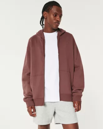 Relaxed Zip-Up Icon Hoodie,Relaxed Zip-Up Icon Hoodie