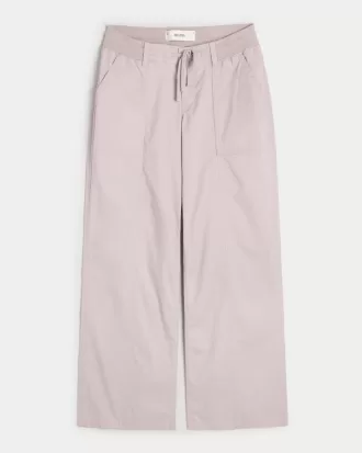 Ultra Low-Rise Poplin Baggy Pants,Ultra Low-Rise Poplin Baggy Pants